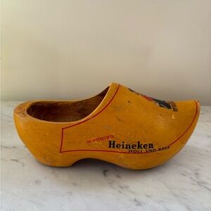 Yellow Wooden Clog Home Accent
